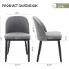 Upholstered Dining Chairs Set of 2, Modern Kitchen Chairs with Back and Deep Seat, Fabric Dining Room Chairs with Wood Legs for Kitchen - 3 of 4
