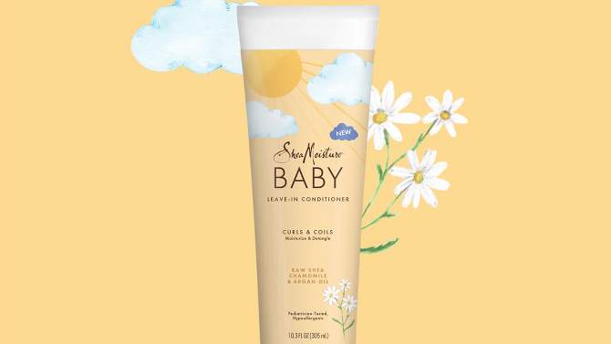 SheaMoisture Baby Raw Shea + Chamomile + Argan Oil Moisturizes &#38; Detangles for Curls &#38; Coils Leave-In Conditioner - 10.3 fl oz, 2 of 15, play video