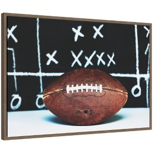 Kate & Laurel All Things Decor 33"x23" Sylvie Playbook Football Framed Canvas by Alicia Abla Brown - 1 of 4