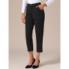 INSPIRE CHIC Women's Business Casual Cropped Length Work Office Trousers with Pockets - 2 of 4