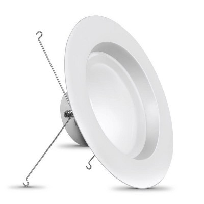 Feit White Aluminum LED Dimmable Recessed Downlight 5-6 Inch