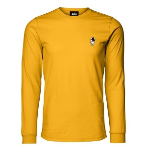 Dalix Astronaut Embroidered Cotton Classic Fit Long Sleeve Crewneck Tee Shirt Mens - 1 of 4