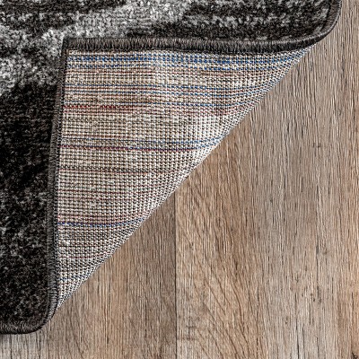 Thigpen Modern Crisscross Lines Area Rug, 3' x 5', Dark Grey