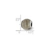 Black Bow Jewelry Sterling Silver Striped Grey Laser Cut Bead Charm - 2 of 3