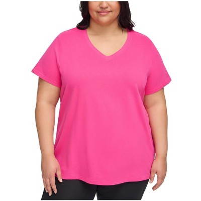 Calvin Klein Womens Cotton V Neck Basic T-Shirt