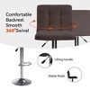 Kumasinova Counter Height Bar Stools Set of 2,Swivel Bar Stools with Square Cushion,Adjustable Height Foot Stool for Living Room,Kitchen,Cafe - 4 of 4