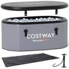 Costway XL 129 Gal Oval Ice Bath Tub for Athletes with Cover Hand Pump Backpack for Adults Gray/Black - 2 of 4