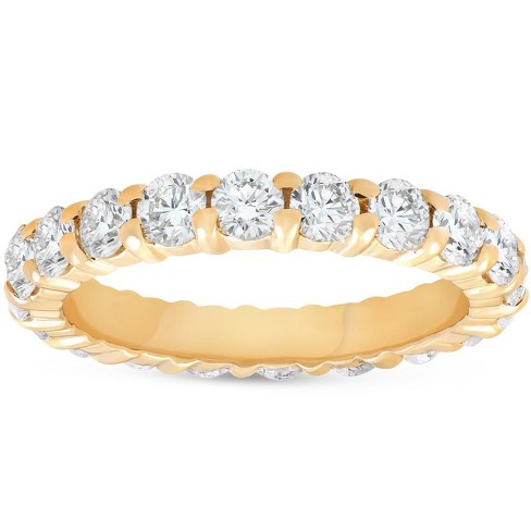 Pompeii3 2ct Prong Diamond Eternity Ring 14k Yellow Gold : Target