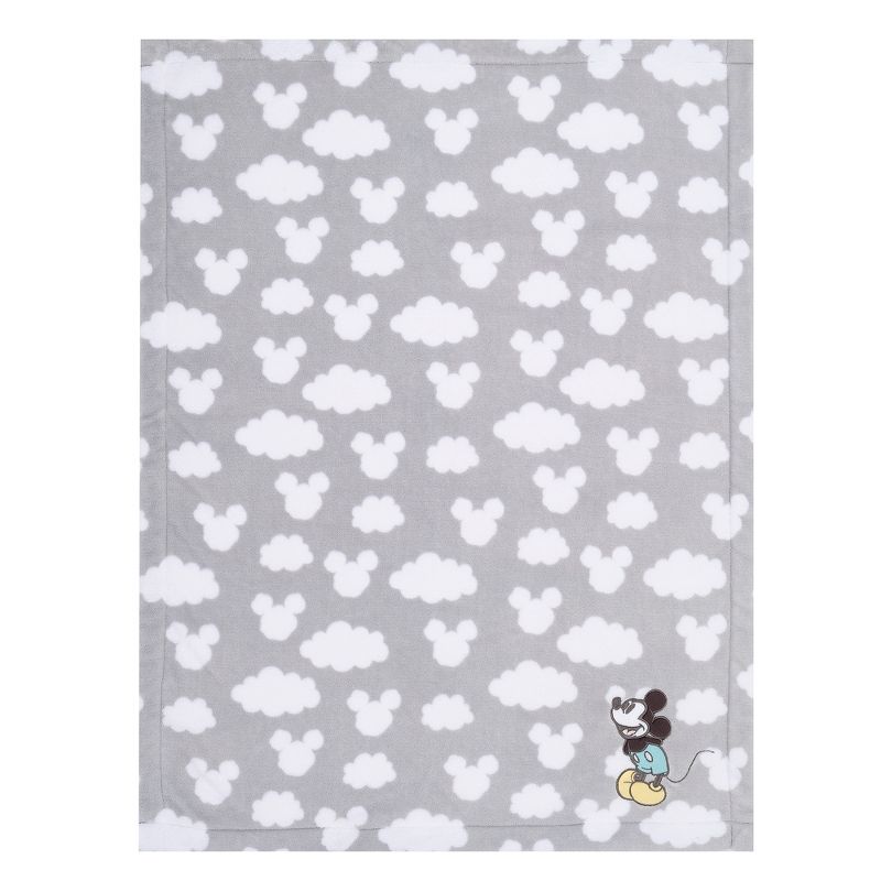 Lambs & Ivy Disney Baby Moonlight Mickey Mouse Gray Soft Fleece Baby Blanket, 2 of 7