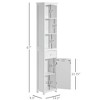 Resenkos Bathroom Floor Cabinet,Bathroom Storage Cabinet, Free Standing Bathroom Storage Unit, Tall Linen Tower, White - 3 of 4