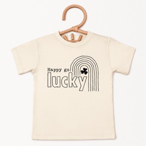 The Juniper Shop Happy Go Lucky Shamrock Toddler Short Sleeve Tee - 1 of 4