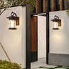 YIYIBYUS Black Waterproof Outdoor/Indoor Wall Sconce with Glass Shade for Yards Garden - 3 of 4