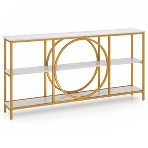 Tangkula Jewelry Wood Cabinet Armoire Storage Box Chest St& Organizer Christmas Gift - 1 of 4