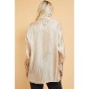 Women's Split Neck Shimmer Blouse - GLAM - 3 of 3