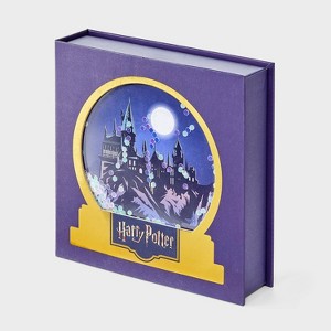 Women's Harry Potter Snow Globe Box of Cozy Embroidered Crew Socks - Purple 4-10 - 1 of 4