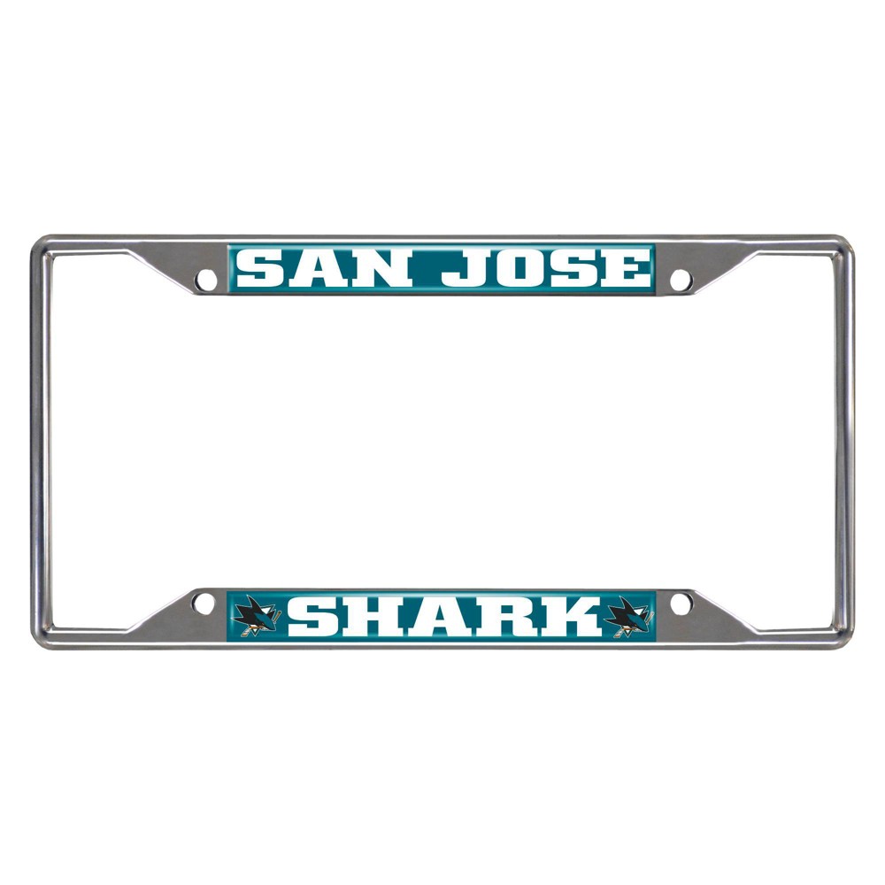 NHL San Jose Sharks Stainless Steel License Plate Frame