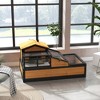 PawHut Big 3-Room Tortoise Habitat House with Balcony & 2 Stories, Wooden Indoor/Outdoor Tortoise Enclosure, Large Reptile Cage - 2 of 4