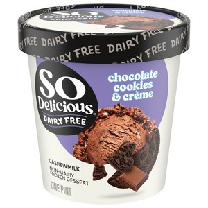 So Delicious Chocolate Cookies 'N' Cream Cashew Milk Non-Dairy Frozen Dessert - 1pt - 1 of 4