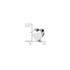 Black Bow Jewelry Sterling Silver Heart Shape Bead Charm - 3 of 4