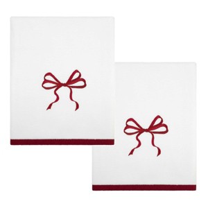 Avanti Linens Christmas Bows 2-Pack Bath Towel Set - 1 of 3
