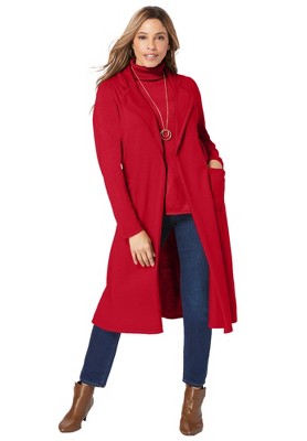 Jessica London Women's Plus Size Cashmere Collared Duster
