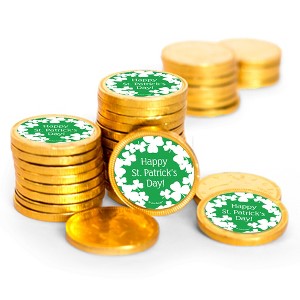 84ct St. Patrick's Day Candy Chocolate Coins Party Favors (84 Pack) - Clovers - By Just Candy - 1 of 2