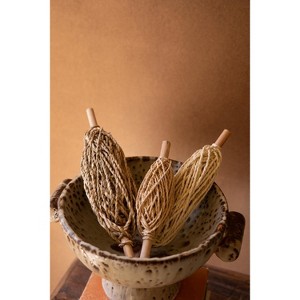 Spools of Paper Rope, 12"H Decorative Display Accents, Natural Brown Finish, Set of Three by Kalalou - 1 of 4