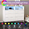 Acekool Modern 6-Drawer Dresser with LED Lights & Charging Station – Storage Organizer for Bedroom & Living Room - 3 of 4