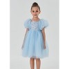 2Bunnies Girls Babydoll Sequin Bodice Tulle Bow Princess Dress - 2 of 4