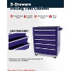 5-Drawer Rolling Tool Chest, Tool Cabinet w/Drawers & Brake Casters, Tool Box w/ Wheels for Garage, Workshop, Warehouse - 4 of 4