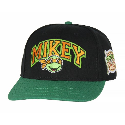 Nickelodeon Mens' Teenage Mutant Ninja Turtles Embroidered Snapback Hat  (Mikey) Green