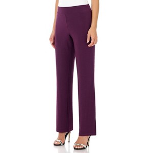 Rekucci Travel in Style Women's Soft Knit Classic Straight Leg Pant - 1 of 4