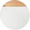 Juvale Wood and Marble Pastry Board for Cheese Cutting, Charcuterie Platter & Serving Tray, 11" - image 4 of 4