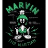Looney Tunes T-shirt Marvin the Martian Infographic Black T-shirt Toddler Boy to Youth Boy - 2 of 3