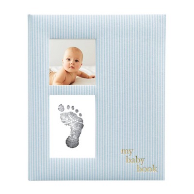 Pearhead Blue Striped Babybook