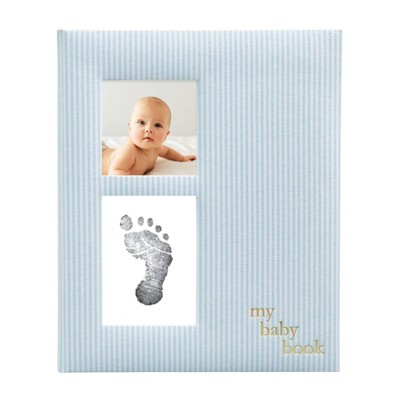 Image of Pearhead Blue Striped Babybook