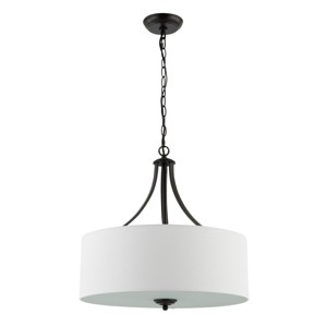 Burnett 3 Light 20" Chandelier - CHA4020 - Oil Rub Bronze/White - Safavieh - 1 of 4