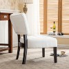 Beig Blended Leather Tufted Accent Chair with Oversized Seating - 4 of 4