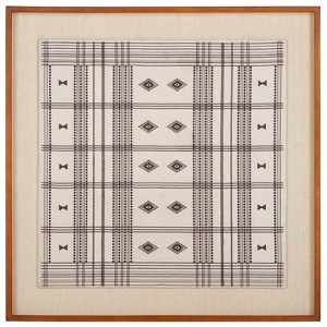 Tarra - 30" X 30" - Cream - Polyester/Linen/Wood/MDF/Glass - Framed Textle Art - WLA1904 - Safavieh - 1 of 4