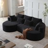 KWPZQEB 105'' Curved Sectional Sofa, 4-Seater Modular Sectional Sofa with 7 Pillows & Deep Seat, Comfy Chenille Couches for Living Room - 2 of 4