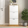 KWPZQEB Shoe Cabinet with Flip Drawers, Hidden Wood Shoe Cabinet, Freestanding Shoe Storage Cabinet for Entryway & Hallway - 4 of 4
