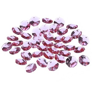 Unique Bargains DIY Lamp Arts Crafts Decoration Crystal Pendants Octagon Beads 40 Pcs - 1 of 4