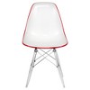 LeisureMod Cresco Mid-Century Modern Acrylic Dining Chair with Acrylic Dowel Eiffel Legs – Kitchen & Dining Room Chair - 2 of 4