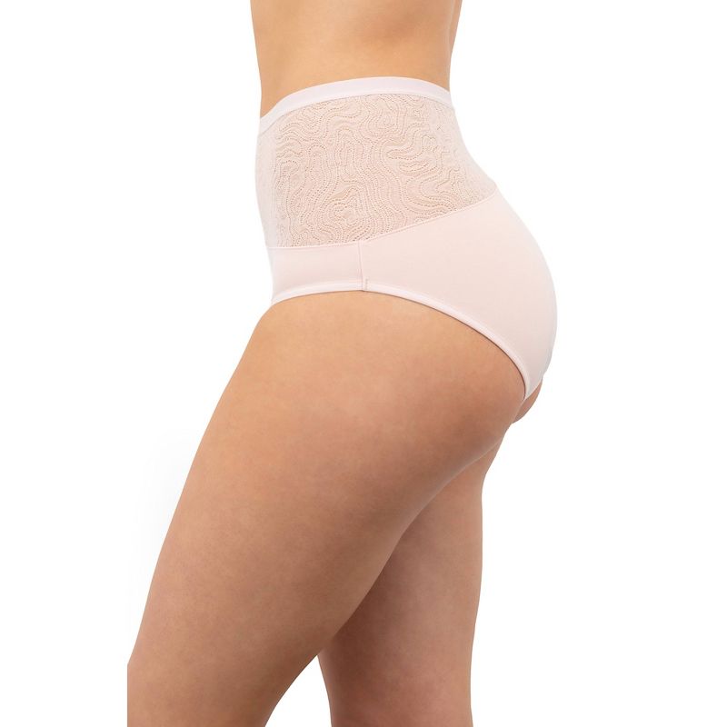 Saalt Leak Proof Period Underwear Regular Absorbency - Soft-Stretch European Lace High Waist Briefs, 3 of 11