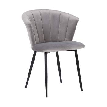 Lulu Contemporary Dining Chair Black/Gray - Armen Living