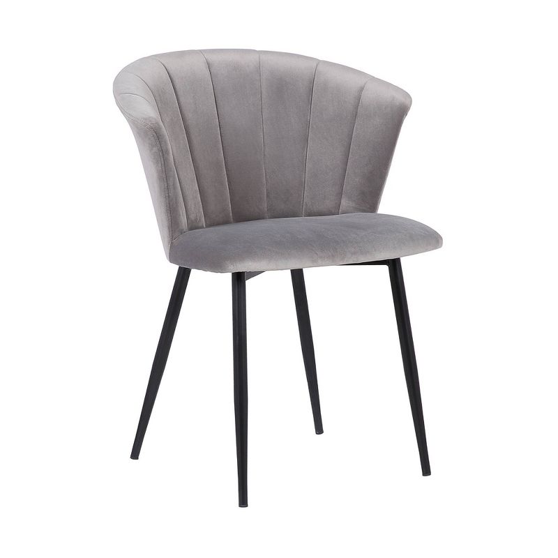 Lulu Contemporary Dining Chair Black/Gray - Armen Living, 1 of 8