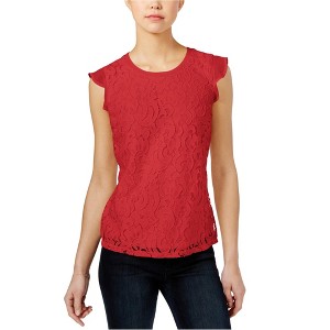 maison Jules Womens Flutter Sleeve Knit Blouse - 1 of 1