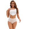INSPIRE CHIC Women's High-Waisted Underwear Briefs High Elastic Breathable Underpants - 4 of 4