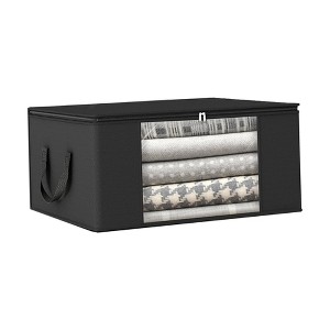 Unique Bargain Foldable Fabric Blanket Clothing Storage Bags 19.69"x13.78"x10.83" - 1 of 4