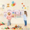 NAYSAYE Castle Activity Wall Busy Board Montessori Sensory Learning Center Panel Set for Kids Creative Playroom, Pink, 54"*1"*18" - 2 of 4